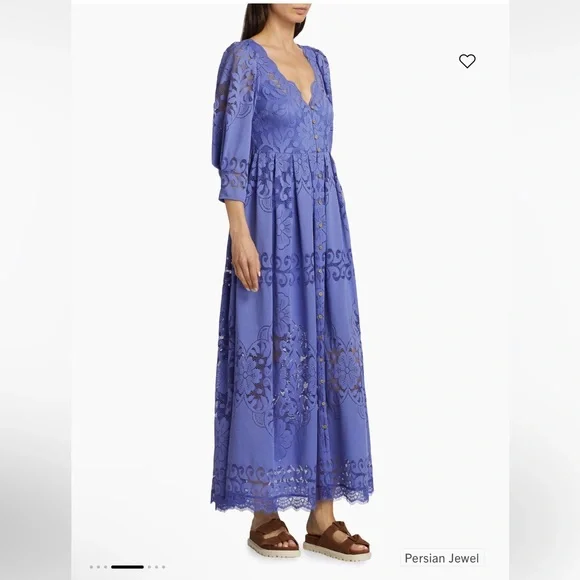 NWT Free people shadow dance midi dress in Persian jewel size m - Picture 4 of 12